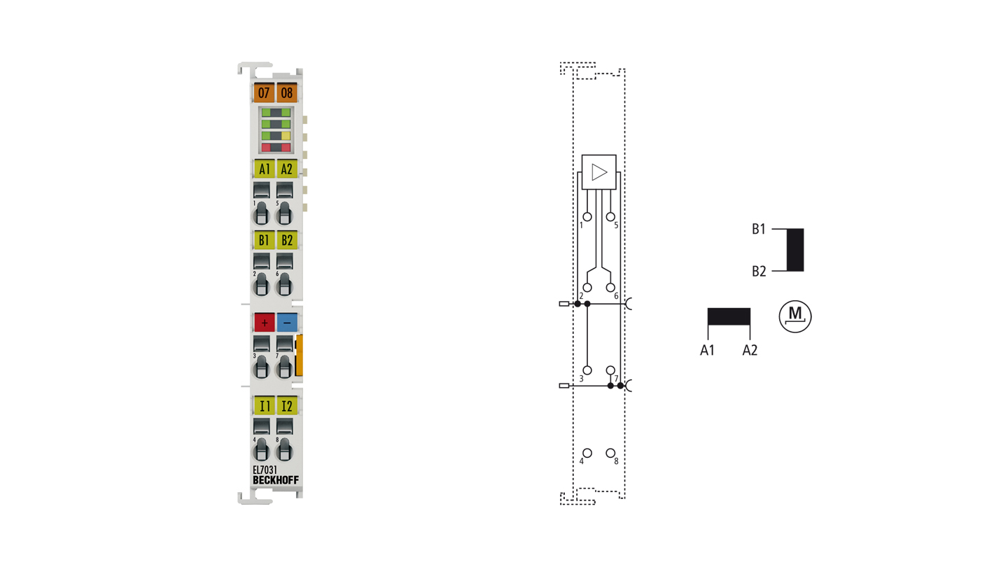 EL7031 | EtherCAT Terminal, 1-channel motion interface, stepper motor, 24 V DC, 1.5 A