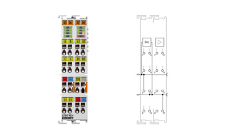 EL7047-9014 | EtherCAT-Klemme, 1-Kanal-Motion-Interface, Schrittmotor, 48 V DC, 5 A, feldorientierte Regelung, mit Inkremental-Encoder, geeignet für STO-Anwendungen