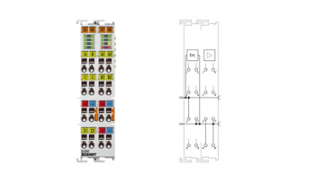 EL7047 | EtherCAT Terminal, 1-channel motion interface, stepper motor, 48 V DC, 5 A, vector control, with incremental encoder