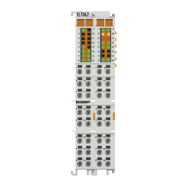 EL7062 | EtherCAT-Klemme, 2-Kanal-Motion-Interface, Schrittmotor, 48 V DC, 3 A, mit Inkremental-Encoder, 5 V DC