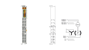 EL7201-0010 | EtherCAT-Klemme, 1-Kanal-Motion-Interface, Servomotor, 48 V DC, 2,8 A, OCT