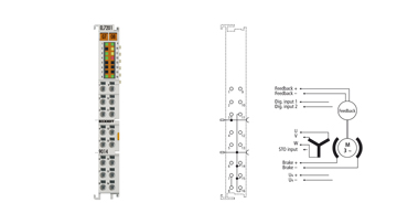 EL7201-9014 | EtherCAT-Klemme, 1-Kanal-Motion-Interface, Servomotor, 48 V DC, 2,8 A, OCT, geeignet für STO-Anwendungen