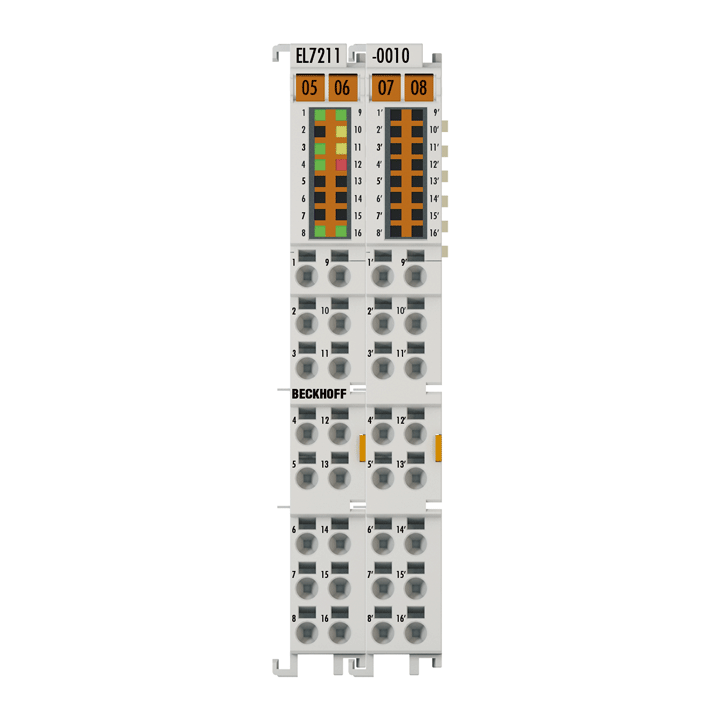 EL7211-0010 | EtherCAT Terminal, 1-channel motion interface, servomotor, 48 V DC, 4.5 A, OCT