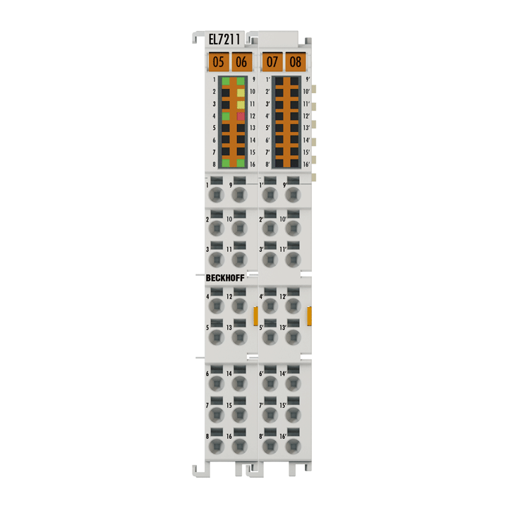 EL7211 | EtherCAT Terminal, 1-channel motion interface, servo motor, 48 V DC, 4.5 A, resolver