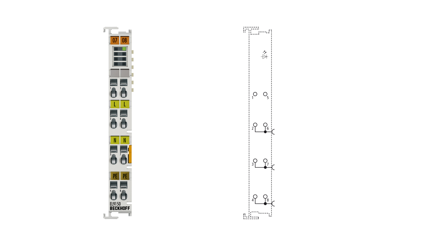 EL9150 | Potential supply terminal, 120…230 V AC