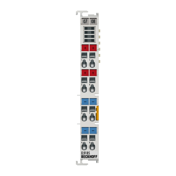 EL9185 | Potential distribution terminal, 4 x 24 V DC, 4 x 0 V DC