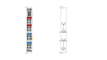EL9185 | Potential distribution terminal, 4 x 24 V DC, 4 x 0 V DC