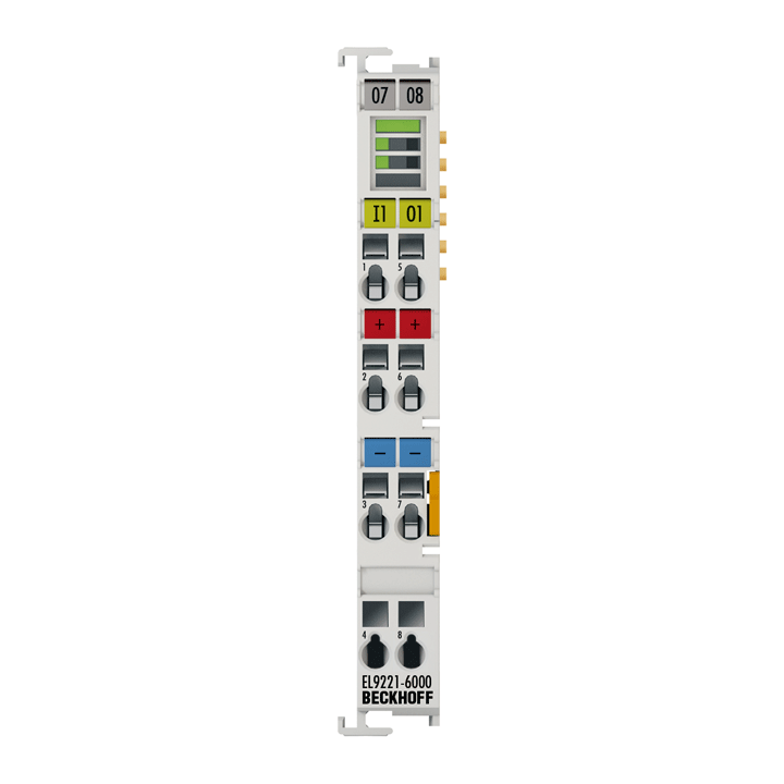EL9221-6000 | Overcurrent protection terminal, 24 V DC, 1-channel, max. 4 A, adjustable