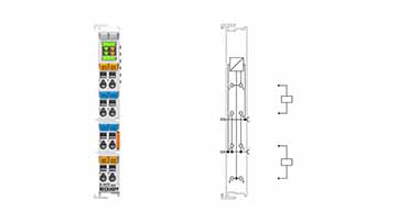 EL9227-0000 | Overcurrent protection terminal, 24 V DC, 2-channel, max. 4 A, NEC Class 2, adjustable, extended functionalities