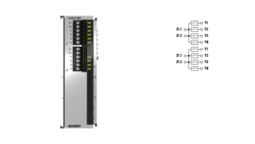 ELM2642-0000 | EtherCAT 端子模块，2 通道簧片继电器输出，多路复用，48 V AC/DC，0.5 A，无源，1 x 4