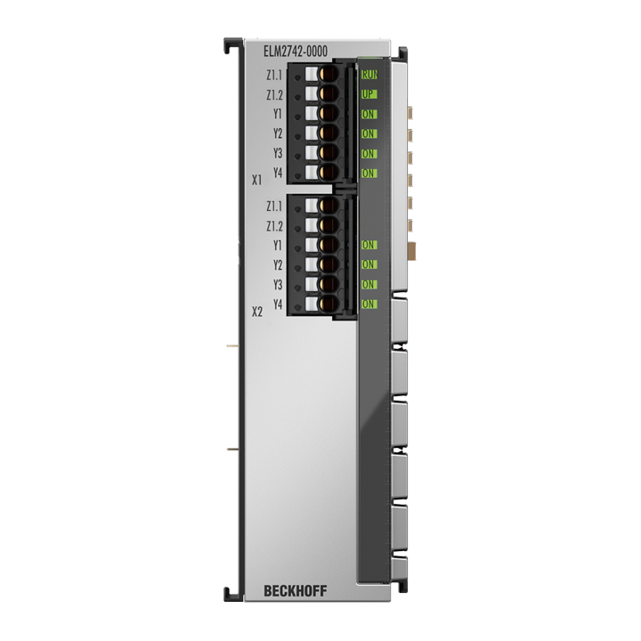 ELM2742-0000 | EtherCAT Terminal, 2-channel solid state relay output, multiplexer, 48 V AC/DC, 1 A, potential-free, 1 x 4