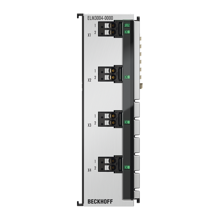 ELM3004-0000 | EtherCAT 端子模块，4 通道模拟量输入，±30 V…±20 mV 电压，24 位，10 ksps