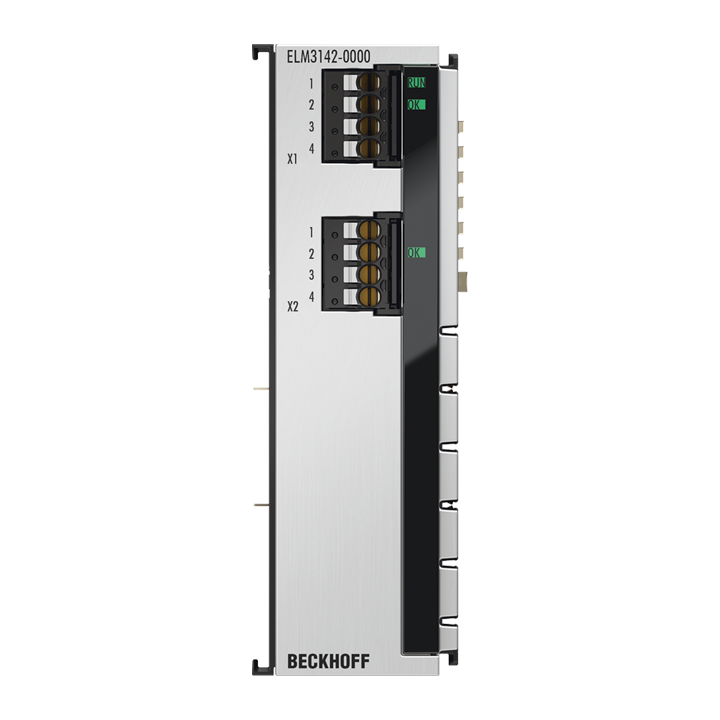 ELM3142-0000 | EtherCAT Terminal, 2-channel analog input, multi-function, ±10…±1.25 V, ±20 mA, 24 bit, 1 ksps