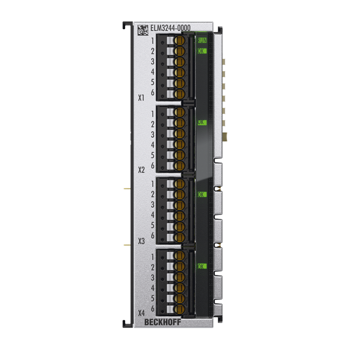 ELM3244-0000 | EtherCAT 端子模块，4 通道模拟量输入，温度，RTD ，24 位，高精度，1 ksps