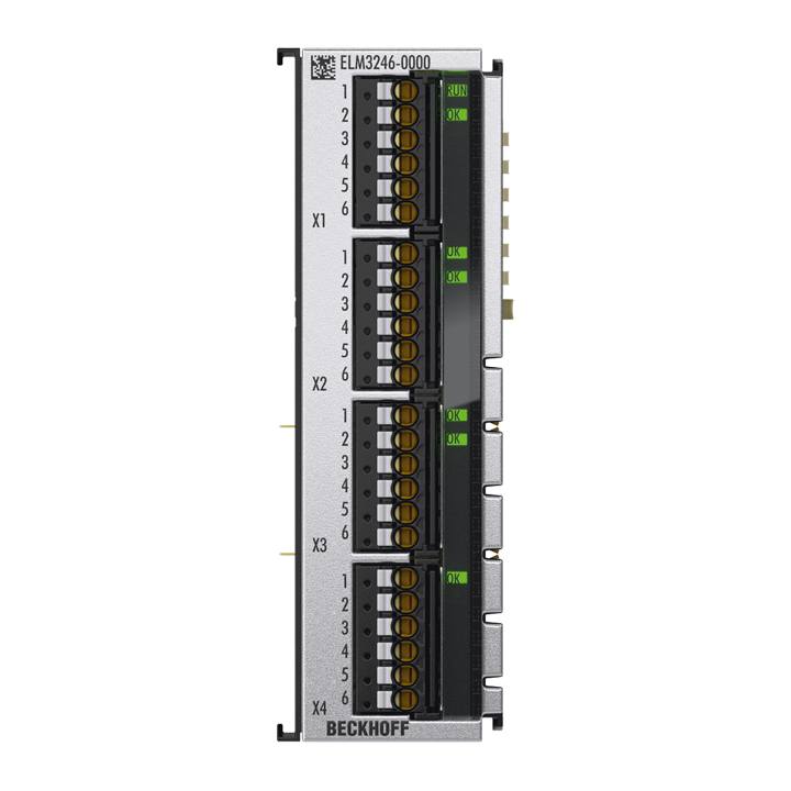 ELM3246-0000 | EtherCAT Terminal, 6-channel analog input, temperature, RTD, 24 bit, high-precision, 1 ksps