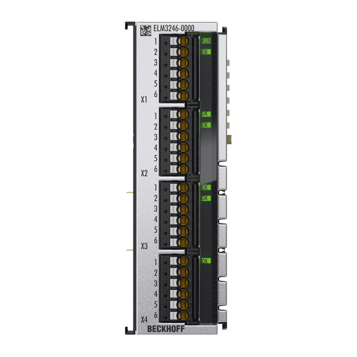 ELM3246-0000 | EtherCAT 端子模块，6 通道模拟量输入，温度，RTD ，24 位，高精度，1 ksps