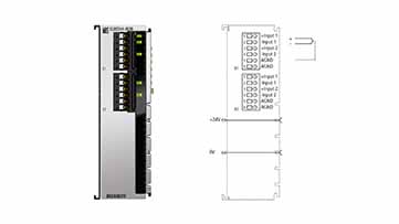 ELM3344-0030 | EtherCAT Terminal, 4-channel analog input, temperature, thermocouple, 24 bit, high-precision, 1 ksps, externally calibrated