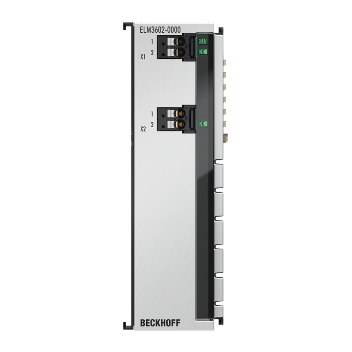 ELM3602-0000 | EtherCAT 端子模块，2 通道模拟量输入，IEPE/加速度计，24 位，50 ksps