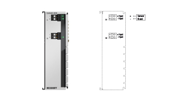 ELM3602-0030 | EtherCAT Terminal, 2-channel analog input, IEPE/accelerometer, 24 bit, 50 ksps, externally calibrated