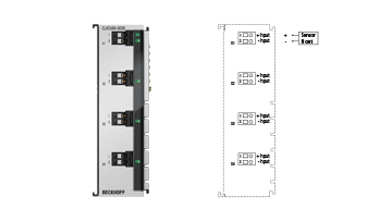ELM3604-0000 | EtherCAT Terminal, 4-channel analog input, IEPE/accelerometer, 24 bit, 20 ksps