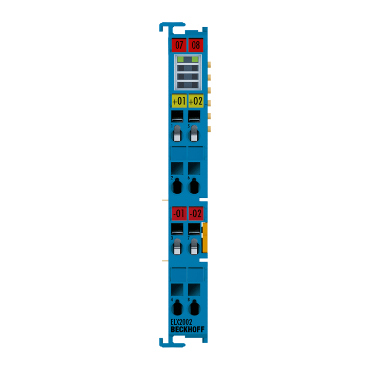 ELX2002 | EtherCAT 端子模块，2 通道数字量输出，24 V DC，45 mA，Ex i