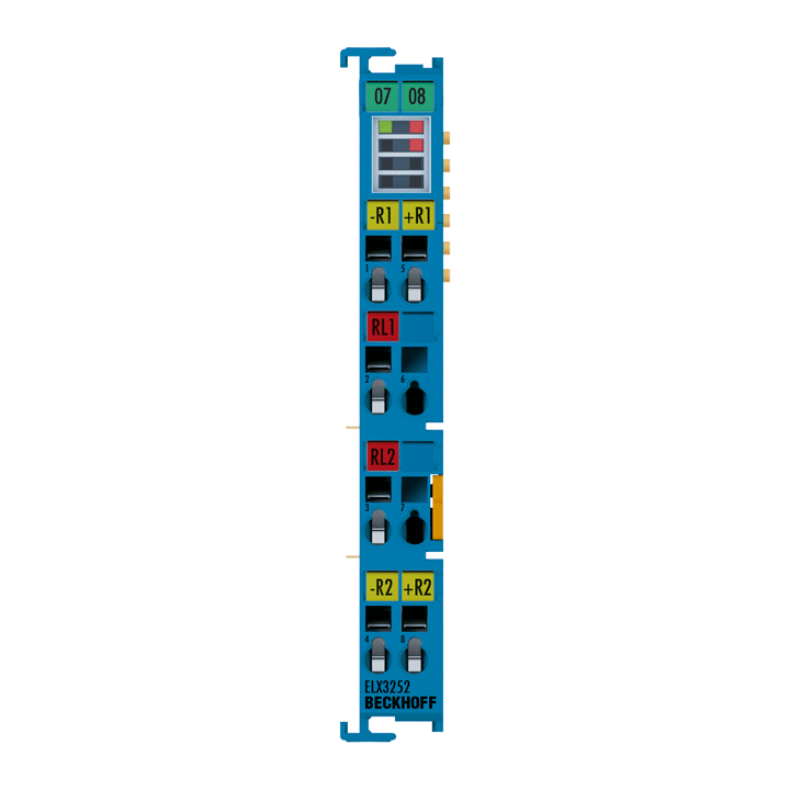 ELX3252 | EtherCAT 端子模块，2 通道模拟量输入，电位计，300 Ω…40 kΩ，16 位，Ex i