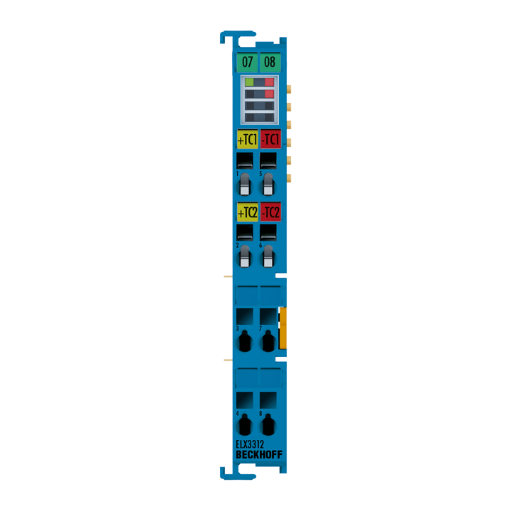 ELX3312 | EtherCAT Terminal, 2-channel analog input, temperature, thermocouple, 16 bit, Ex i