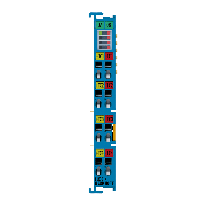 ELX3314 | EtherCAT Terminal, 4-channel analog input, temperature, thermocouple, 16 bit, Ex i