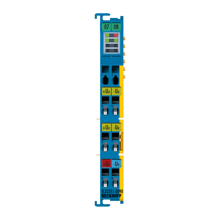 ELX3351-0090 | EtherCAT Terminal, 1-channel analog input, measuring bridge, full bridge, 24 bit, Ex i, TwinSAFE SC