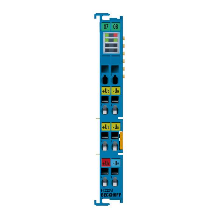 ELX3351 | EtherCAT 端子模块，1 通道模拟量输入，测量电桥，全桥，24 位，Ex i