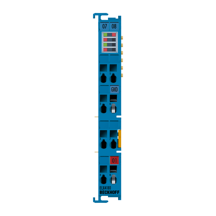 ELX4181 | EtherCAT Terminal, 1-channel analog output, current, 0/4…20 mA, 16 bit, single-ended, HART, Ex i