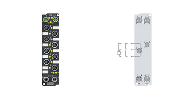 EP1008-0001 | EtherCAT Box, 8-Kanal-Digital-Eingang, 24 V DC, 3 ms, M8