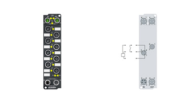 EP1098-0001 | EtherCAT Box, 8-Kanal-Digital-Eingang, 24 V DC, 10 µs, masseschaltend, M8