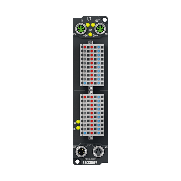 EP1816-0003 | EtherCAT Box, 16-Kanal-Digital-Eingang, 24 V DC, 10 µs, IP20-Stecker