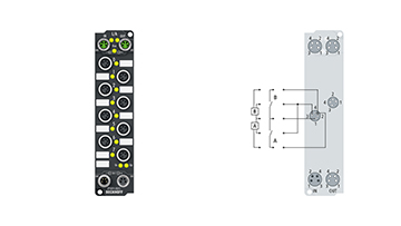 EP1819-0005 | EtherCAT Box, 16-channel digital input, 24 V DC, 10 µs, M8, 4-pin