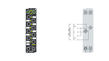 EP1819-0005 | EtherCAT Box, 16-Kanal-Digital-Eingang, 24 V DC, 10 µs, M8, 4-polig