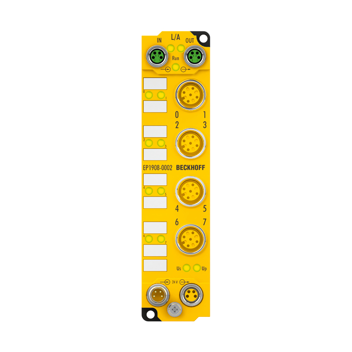 EP1908-0002 | EtherCAT Box, 8-channel digital input, 24 V DC, M12, TwinSAFE