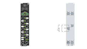 EP2008-0701 | EtherCAT Box, 8-channel digital output, ID switch, 24 V DC, 0.5 A, M8