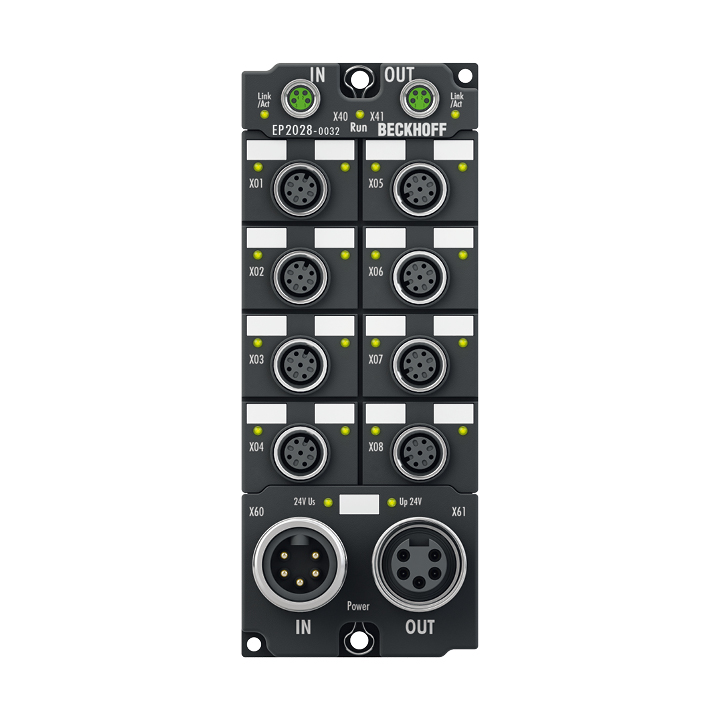 EP2028-0032 | EtherCAT Box, 8-channel digital output, 24 V DC, 2.8 A, M12