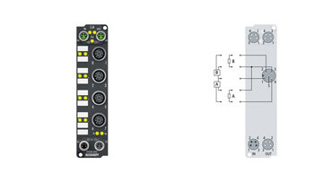 EP2038-0002 | EtherCAT Box, 8-channel digital output, 24 V DC, 2 A, M12, with diagnostics