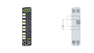 EP3314-0002 | EtherCAT Box, 4-channel analog input, temperature, thermocouple, 16 bit, M12