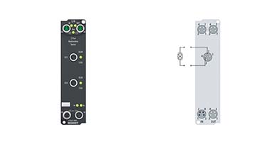 EP3632-0001 | EtherCAT Box, 2-channel analog input, IEPE/accelerometer, 16 bit, 50 ksps, M8