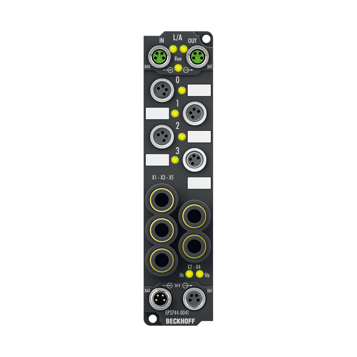 EP3744-0041 | EtherCAT Box, 4-channel analog input + 8-channel digital combi, pressure, 0…1000 hPa (0…+1 bar), M8