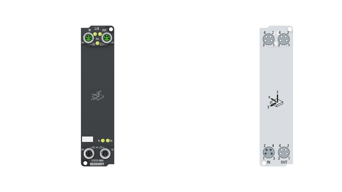 EP3752-0000 | EtherCAT Box, 2-Kanal, 2 x 3-Achs-Beschleunigungssensor