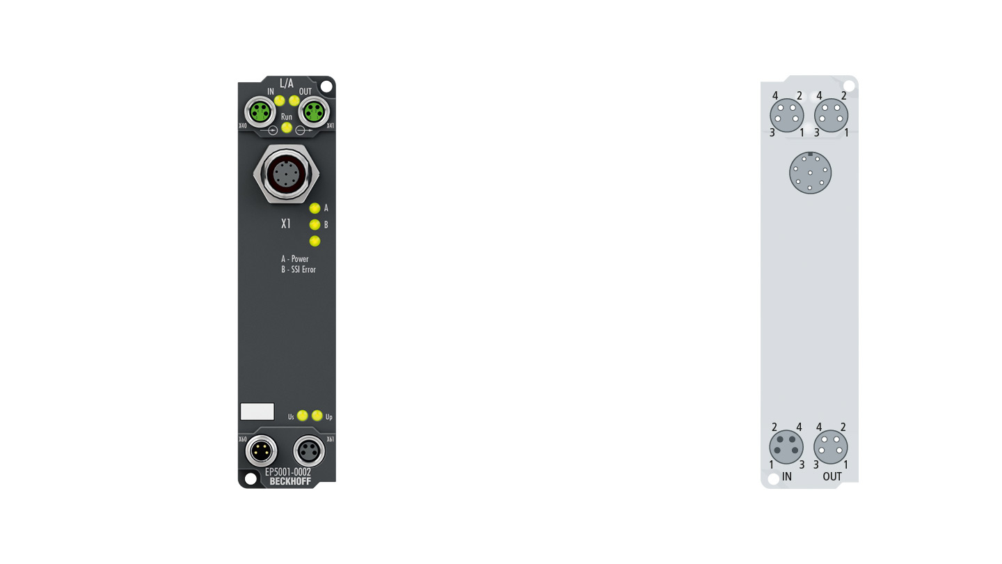 EP5001-0002 | EtherCAT Box, 1-Kanal-Encoder-Interface, SSI, M12