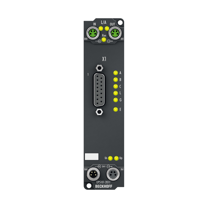 EP5101-2011 | EtherCAT Box, 1-Kanal-Encoder-Interface, inkremental, 5 V DC (DIFF RS422, TTL), 5 MHz, D-Sub
