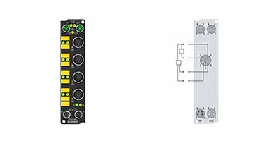 EP6224-0092 | EtherCAT Box, 4-Kanal-Kommunikations-Interface + 4-Kanal-Digital-Eingang, IO-Link, Master, Class A, M12, TwinSAFE SC