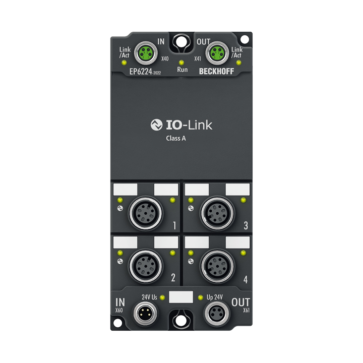 EP6224-2022 | EtherCAT Box, 4-channel communication interface, IO-Link, master, Class A, M12