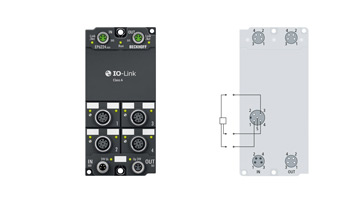 EP6224-2022 | EtherCAT Box, 4-Kanal-Kommunikations-Interface, IO-Link, Master, Class A, M12