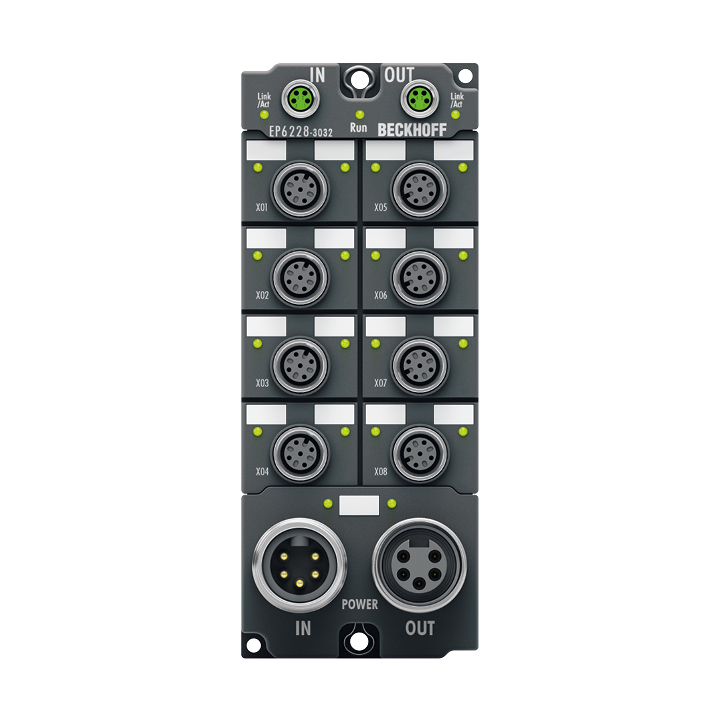 EP6228-3032 | EtherCAT Box, 8-channel communication interface, IO-Link, master, Class B, M12